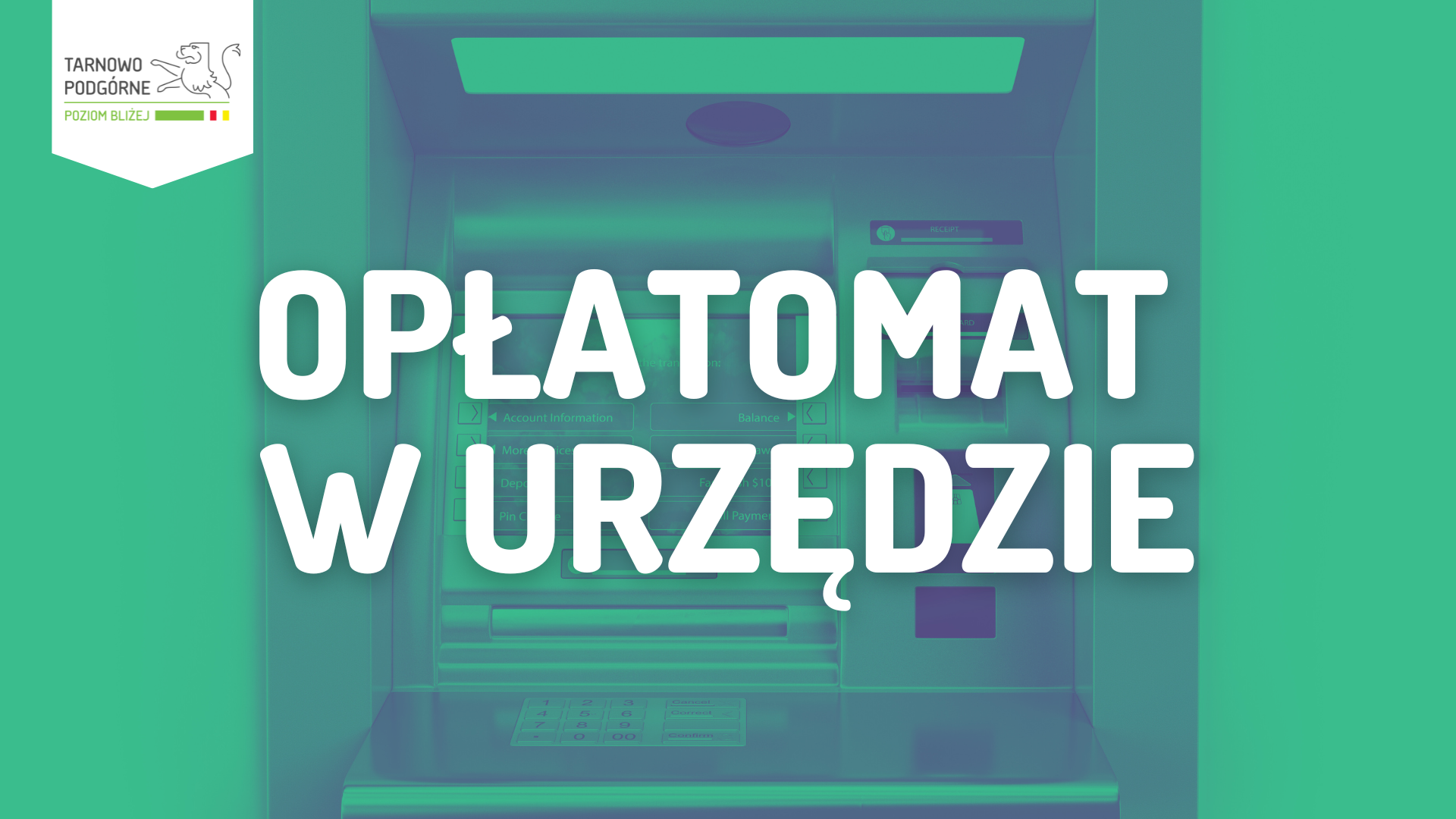 Baner informujący o opłatomacie