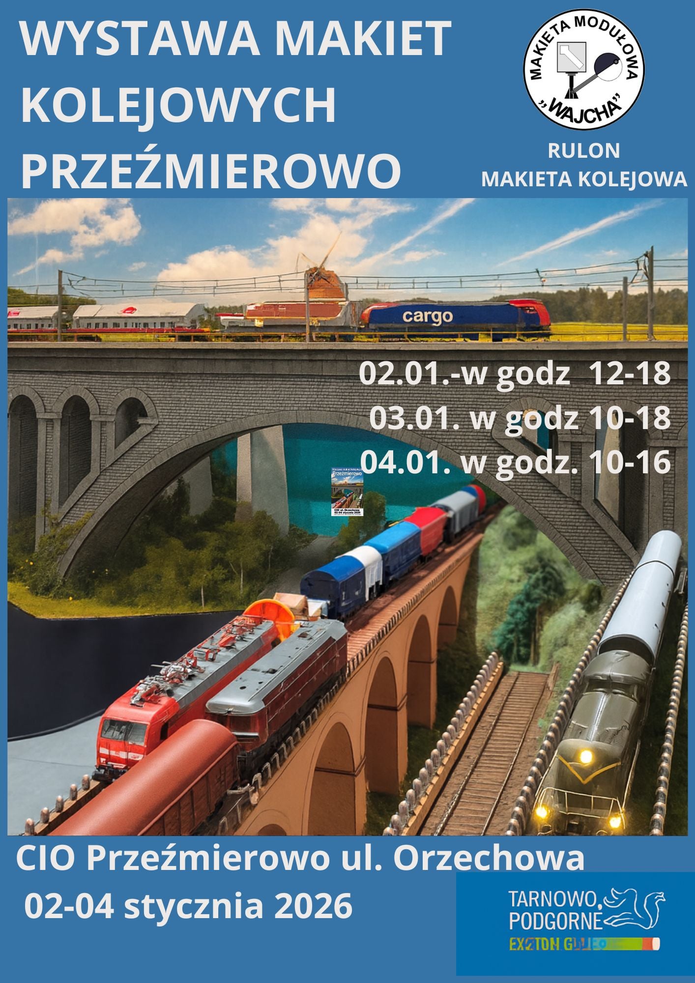 grafika wystawa makiet kolejowych w cio w przeźmierowie