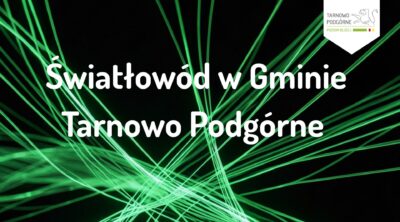 grafika zielono czarna z napisem światłowód w gminie tarnowo podgórne