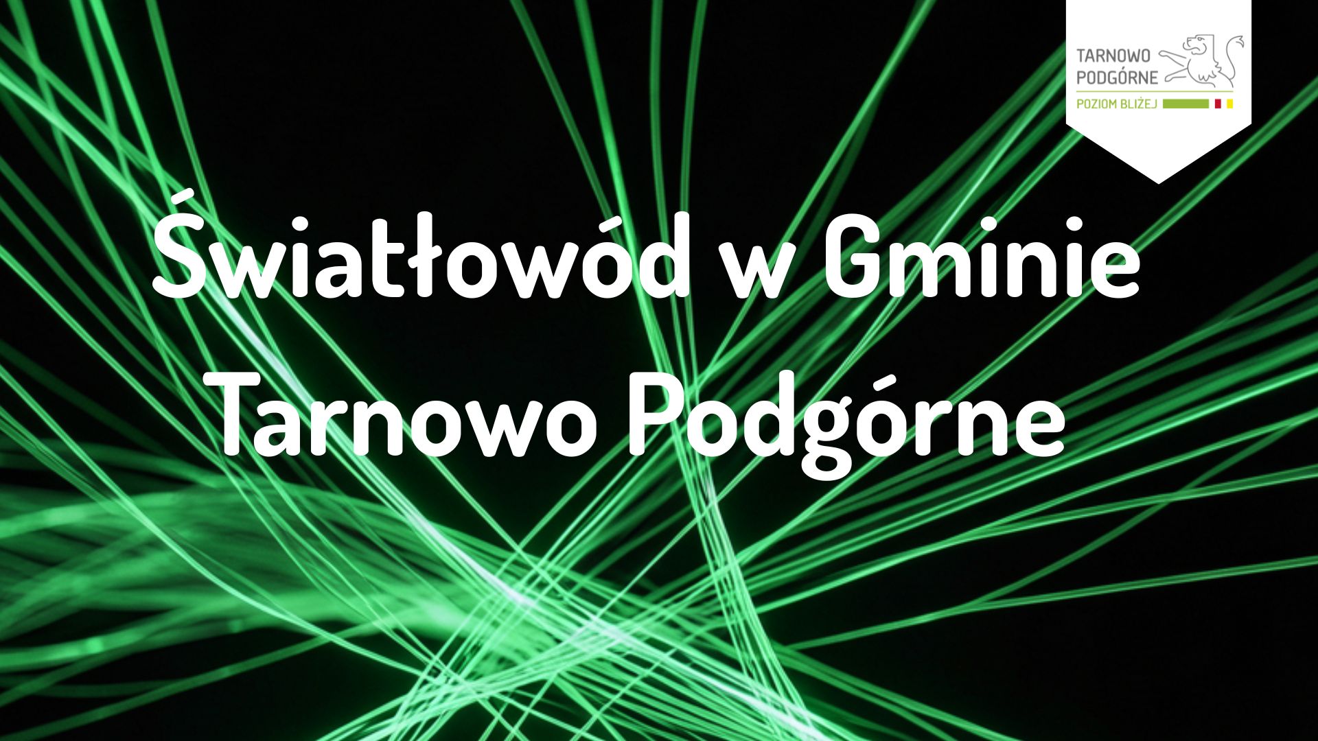 grafika zielono czarna z napisem światłowód w gminie tarnowo podgórne