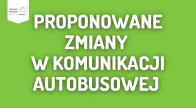 plansza z napisem zmiany w komunikacji autobusowej